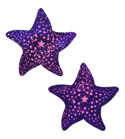 Pastease Twinkling Purple & Pink Starfish O/S - Click Image to Close