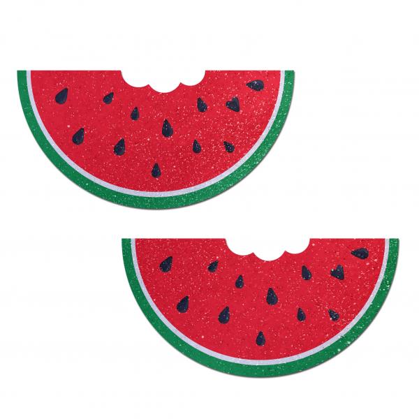 Pastease Watermelon W/ Bite Glitter Velvet - Click Image to Close