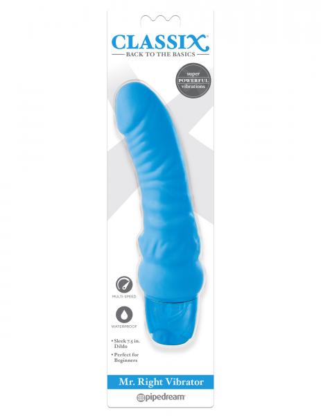 Classix Mr. Right Vibrator Blue - Click Image to Close