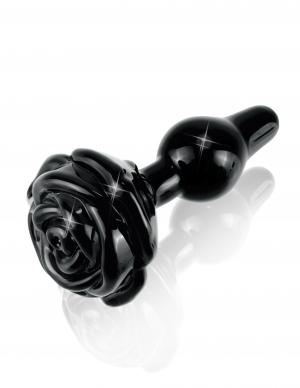 Icicles No 77 Black Rose Glass Massager - Click Image to Close