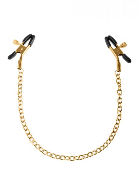 Fetish Fantasy Gold Nipple Chain Clamps