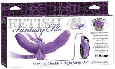 Fetish Fantasy Elite Vibrating Double Delight Strap-On