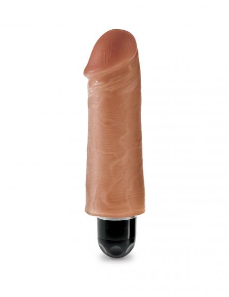 King Cock 5 inches Vibrating Stiffy Dildo Tan - Click Image to Close