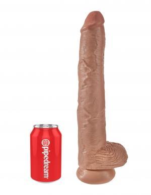 King Cock 14" Cock - Tan - Click Image to Close