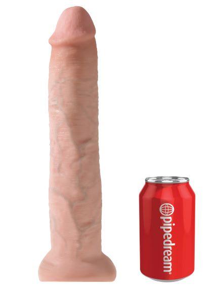 King Cock 13" Dildo - Beige - Click Image to Close