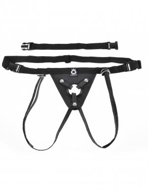 King Cock Fit Rite Harness Black Nylon Strap On - Click Image to Close