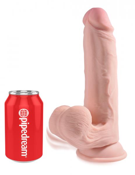 King Cock Triple Density Plus 9in Cock W/ Swinging Balls - Click Image to Close