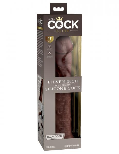 King Cock Elite 11 In Dual Density Brown - Click Image to Close