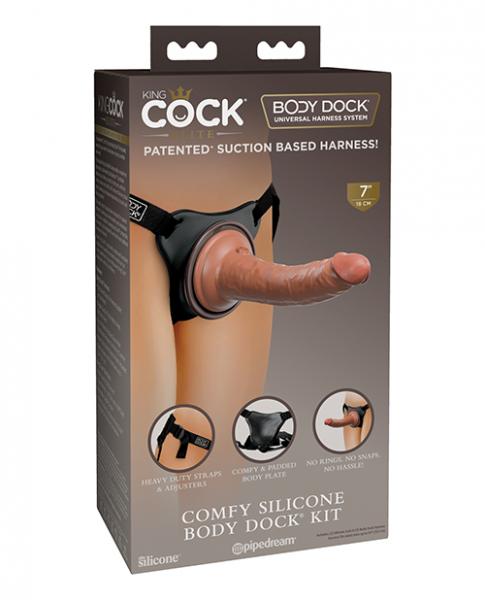 King Cock Elite Comfy Silicone Body Dock Kit - Click Image to Close