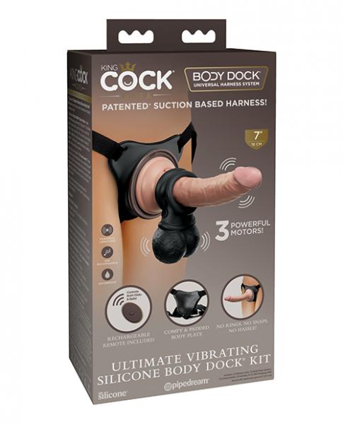 King Cock Elite Ultimate Vibrating Body Dock Kit - Click Image to Close