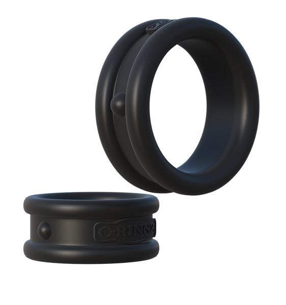 Fantasy C-Ringz Max Width Silicone Rings Black - Click Image to Close