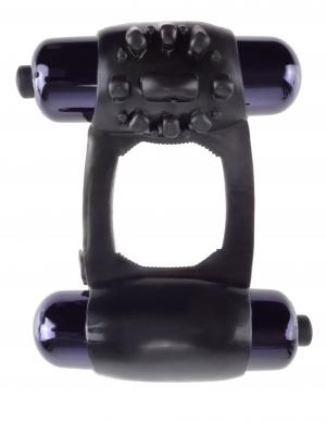 Fantasy C Ringz Duo Vibrating Super Ring Black - Click Image to Close