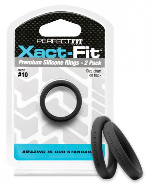 Perfect Fit Xact-Fit #10 Black Pack Of 2 Rings - Click Image to Close