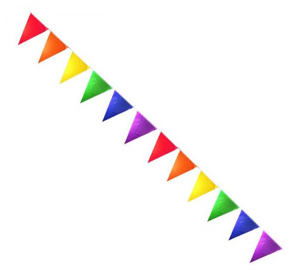 Gaysentials Rainbow Solid Pennants Decoration 12 feet - Click Image to Close