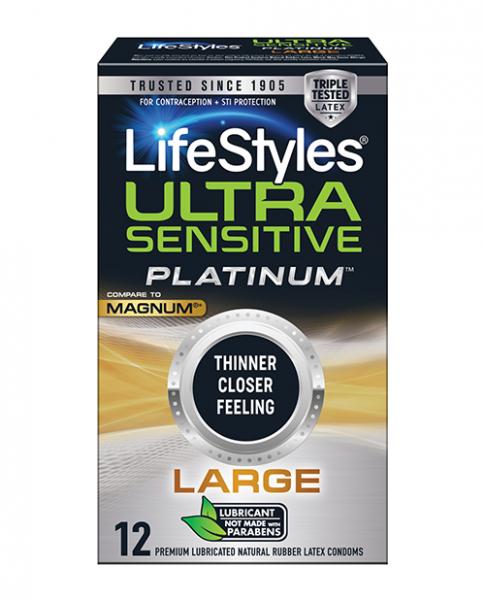 Lifestyles Ultra Sensitive Platinum Large 12 Pk - Click Image to Close