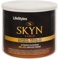 Lifestyles Skyn Large Non-Latex Comdoms Bowl 40 Ct - Click Image to Close