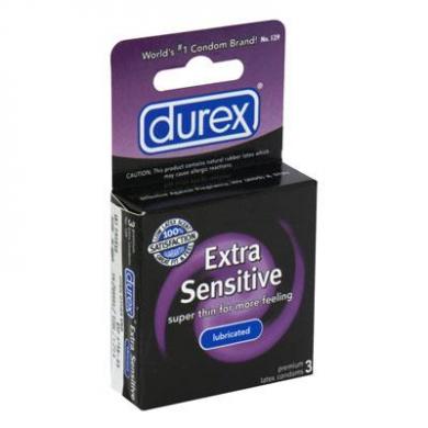 Durex Extra Sensitive Lubricated 3pk - Click Image to Close