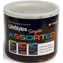 Lifestyles Assorted Singles 40 Pc Jar - Click Image to Close