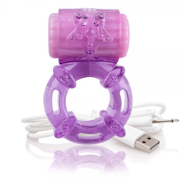 Screaming O Charged Big O Vibrating Ring Purple - Click Image to Close