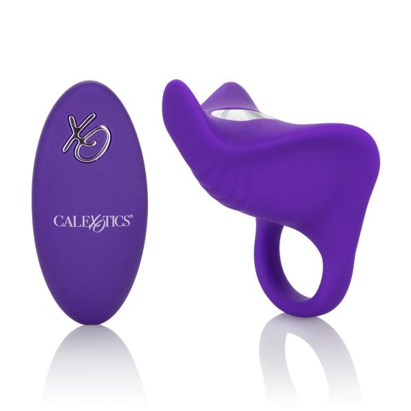 Silicone Remote Rechargeable Orgasm Ring Purple - Click Image to Close