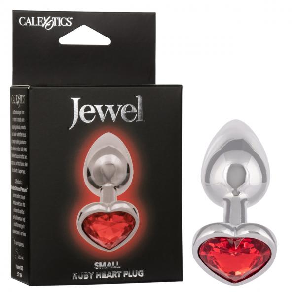 Jewel Small Ruby Heart Plug - Click Image to Close