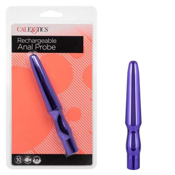 Rechargeable Anal Probe Metallic Purple - Click Image to Close