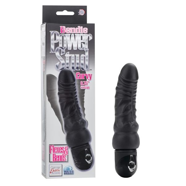 Bendie Power Stud Curvy Black Vibrator - Click Image to Close