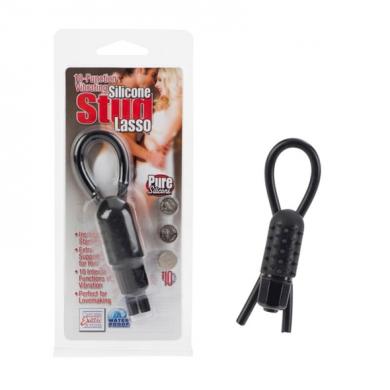 Stud Lasso Vibrating Silicone Black