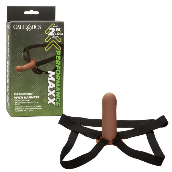 Performance Maxx Extension W/ Harness Brown - Click Image to Close