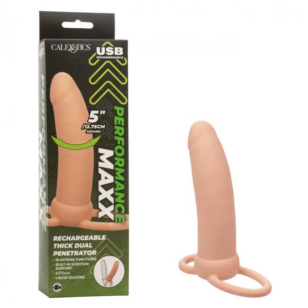 Performance Maxx Thick Dual Penetrator Ivory - Click Image to Close