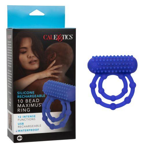 Silicone Rechargeable 10 Bead Maximus Ring - Click Image to Close