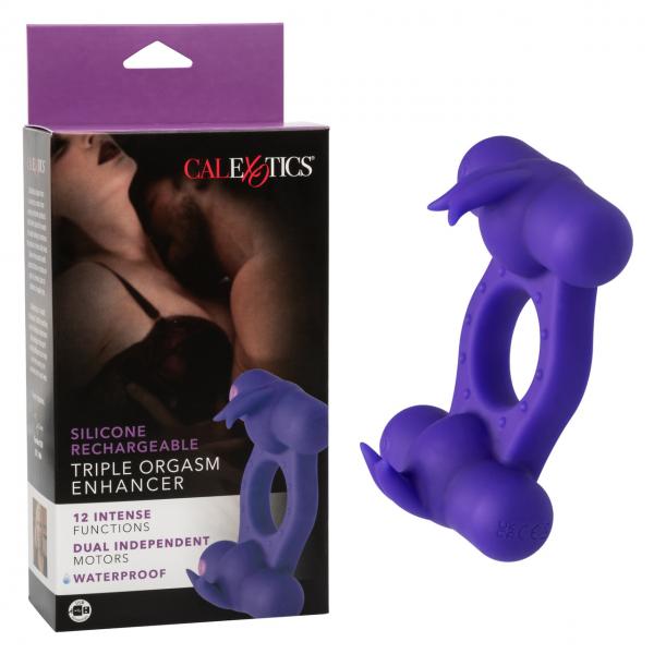 Silicone Rechargeable Triple Orgasm Enhancer - Click Image to Close