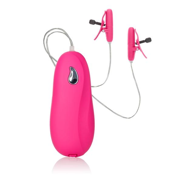 Nipple Teasers Vibrating Heated Pink