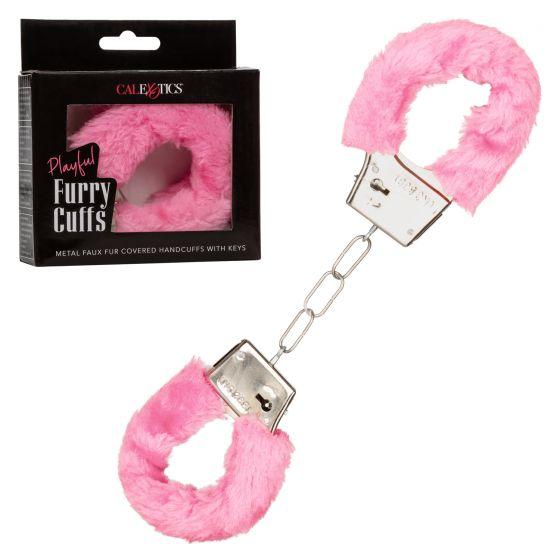 Playful Furry Cuffs Pink - Click Image to Close