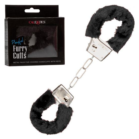 Playful Furry Cuffs Black - Click Image to Close