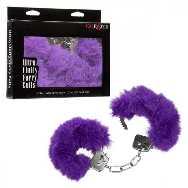 Ultra Fluffy Furry Cuffs Purple - Click Image to Close