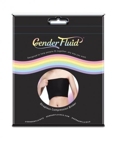 Gender Fluid Chest Compression Binder Black Large