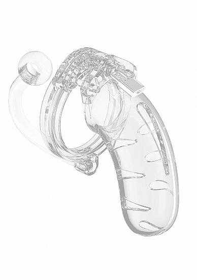 Mancage Chastity 4.5in Cage W/ Plug Model 11 Transparent