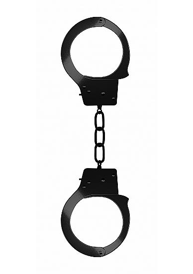 Ouch Beginners Handcuffs Metal Black - Click Image to Close