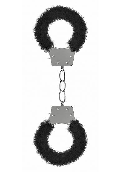 Ouch Pleasure Handcuffs Furry Black - Click Image to Close