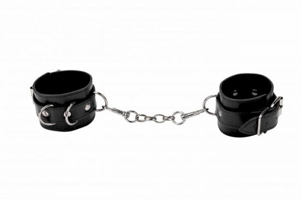 Ouch Leather Cuffs For Hand and Ankles Black - Click Image to Close