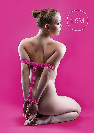 Japanese Mini Rope 1.5m Pink - Click Image to Close