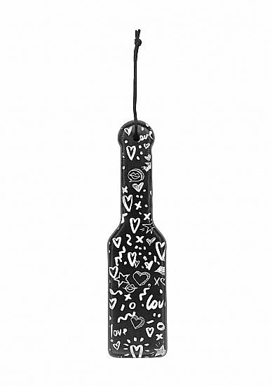 Love Street Art Fashion Printed Paddle Black - Click Image to Close