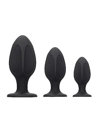 Diamond Butt Plug Set Black