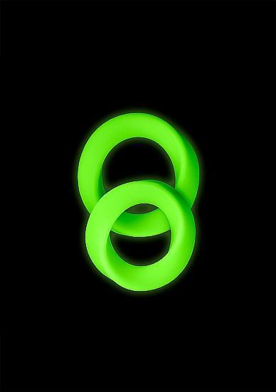 Glow 2pcs Cock Ring Set Glow In The Dark - Click Image to Close