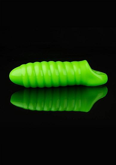 Glow Swirl Thick Stretchy Penis Sleeve Glow In The Dark