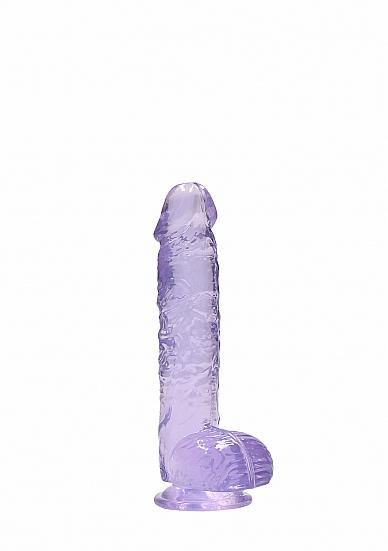 Real Cock 6in Realistic Dildo W/ Balls Purple