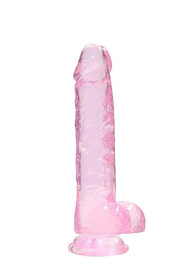 Real Cock 8in Realistic Dildo W/ Balls Pink