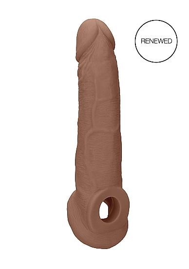 Realrock Penis Sleeve 9in Tan - Click Image to Close