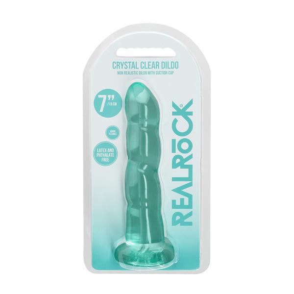 Realrock Non-realistic 7in Dildo Turquoise - Click Image to Close